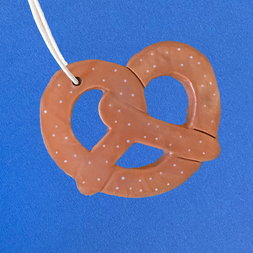 Pretzel Ceramic Ornament