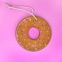 Image 1 of Bagel Ceramic Ornament