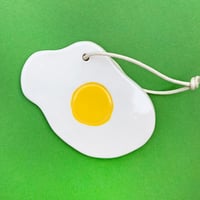 Fried Egg Ceramic Ornament