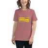 Women's Beard Brews and Food  Relaxed T-Shirt with Yellow Theme Design