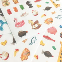 Image 2 of Animal Object Clear Sticker Sheet