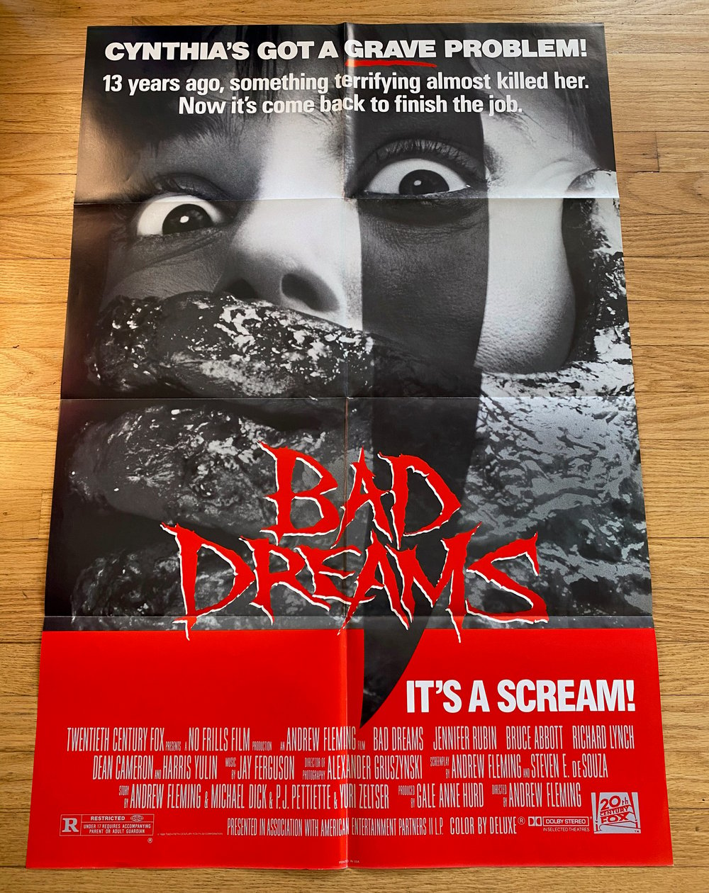 1988 BAD DREAMS Original U.S. One Sheet Movie Poster