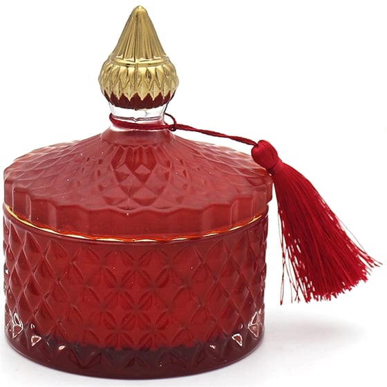 Image of Red Cinnamon Candle in Jar