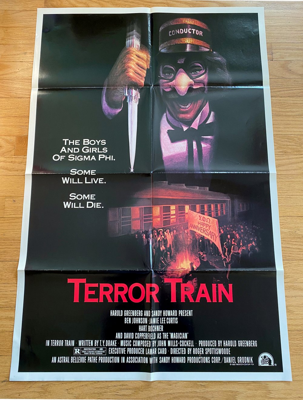 1980 TERROR TRAIN Original U.S. One Sheet Movie Poster