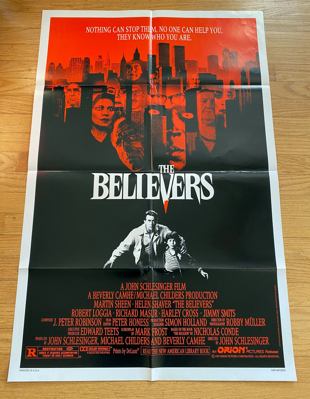 1987 THE BELIEVERS Original U.S. One Sheet Movie Poster