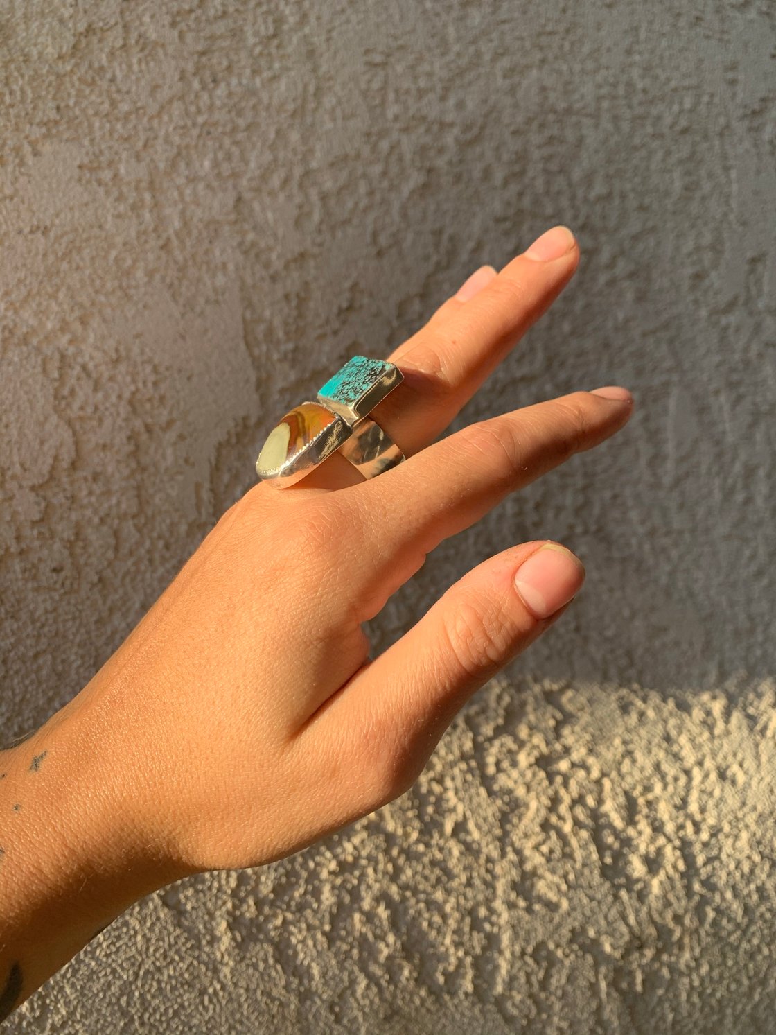 Image of Bao Canyon Turquoise & Landscape Jasper Ring