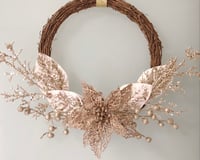 Champagne and gold Christmas Wreath