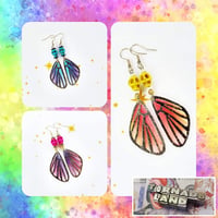 Image 1 of Skull + Wings Earrings