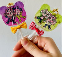 Image 3 of (SALE) Danganronpa Lollipop Charms + Acrylic Pins