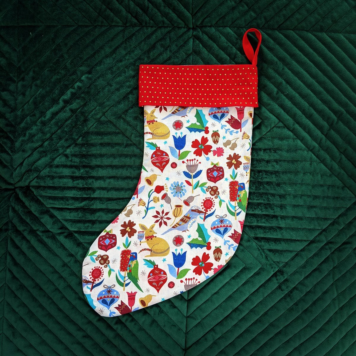 Christmas Stocking White Peg Leg Frida