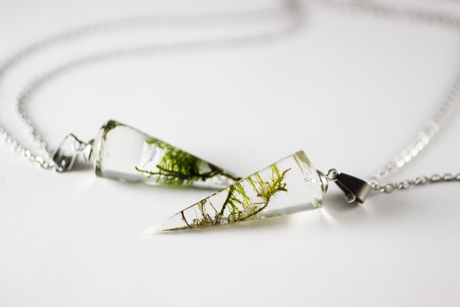 Image of Limited Time Conical Grave Moss Necklaces!