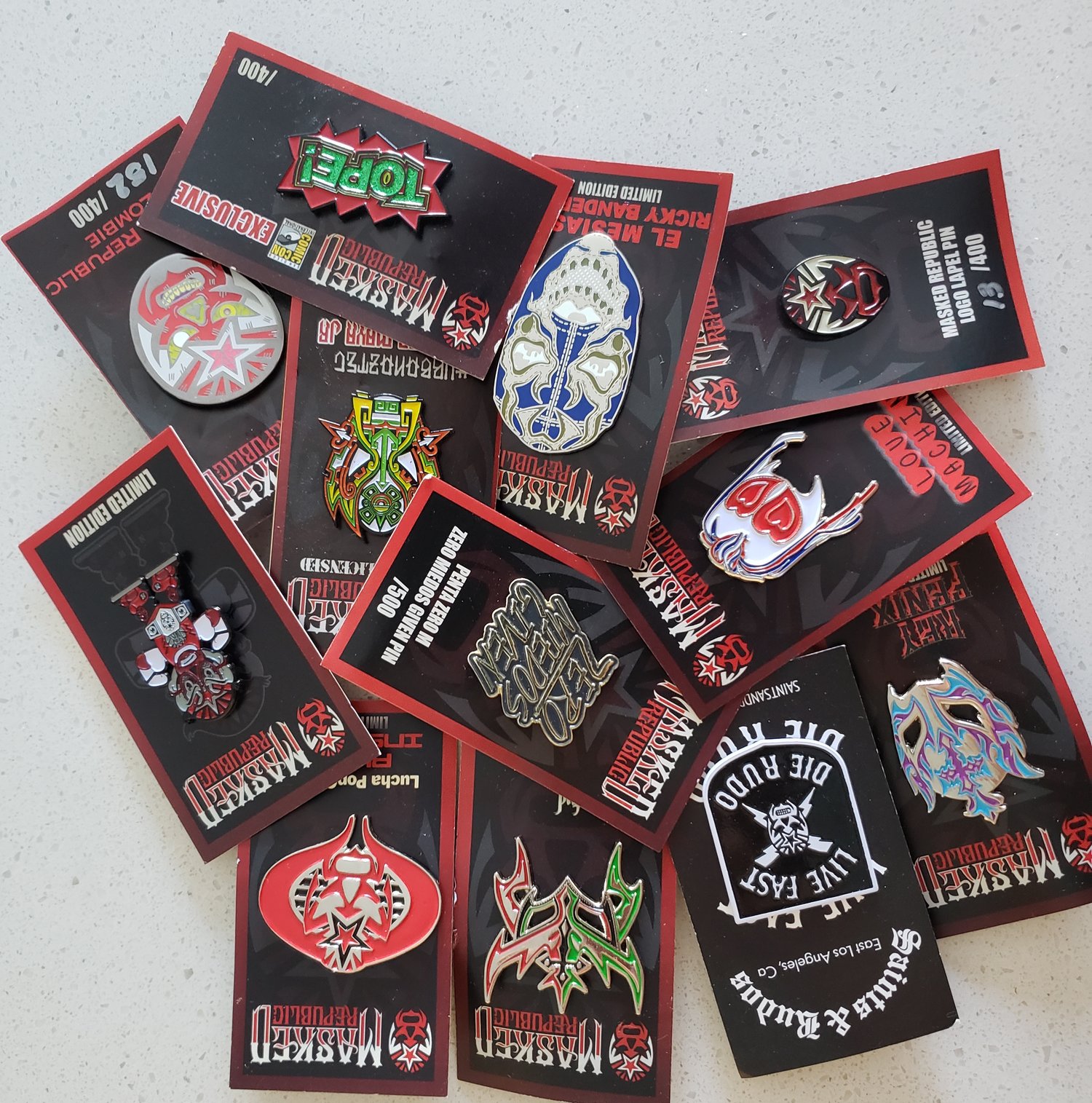 Image of 5-pack Mystery Lucha Libre Pins