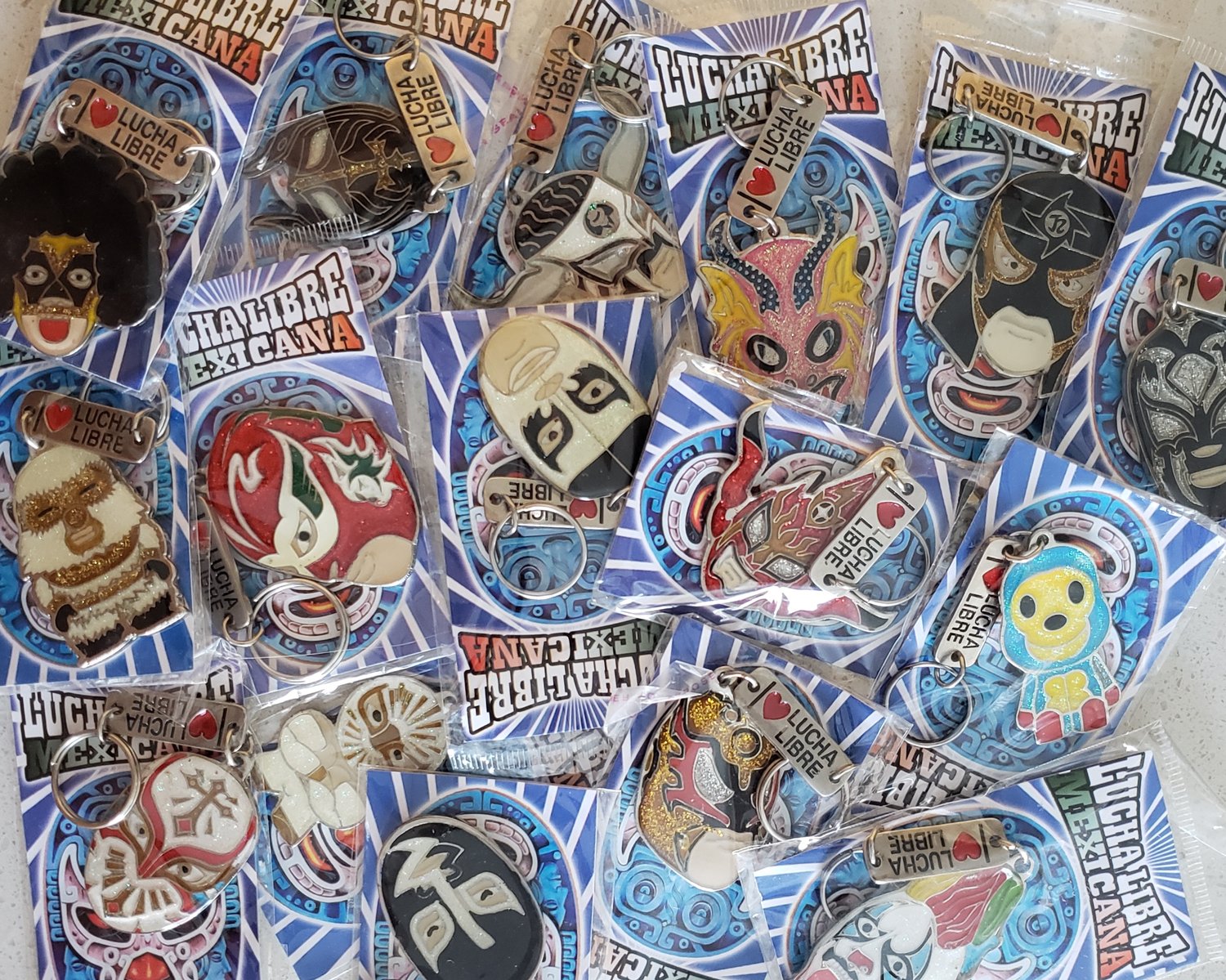 Image of 2-pack Mystery Luchador Keychain