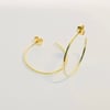 18ct Gold 1mm Square Wire Hoop Earrings