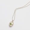 Solid Silver Pendant with Flush Set Peridot