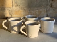 Image 2 of  Cream Stoneware Espresso Cups Set of 2