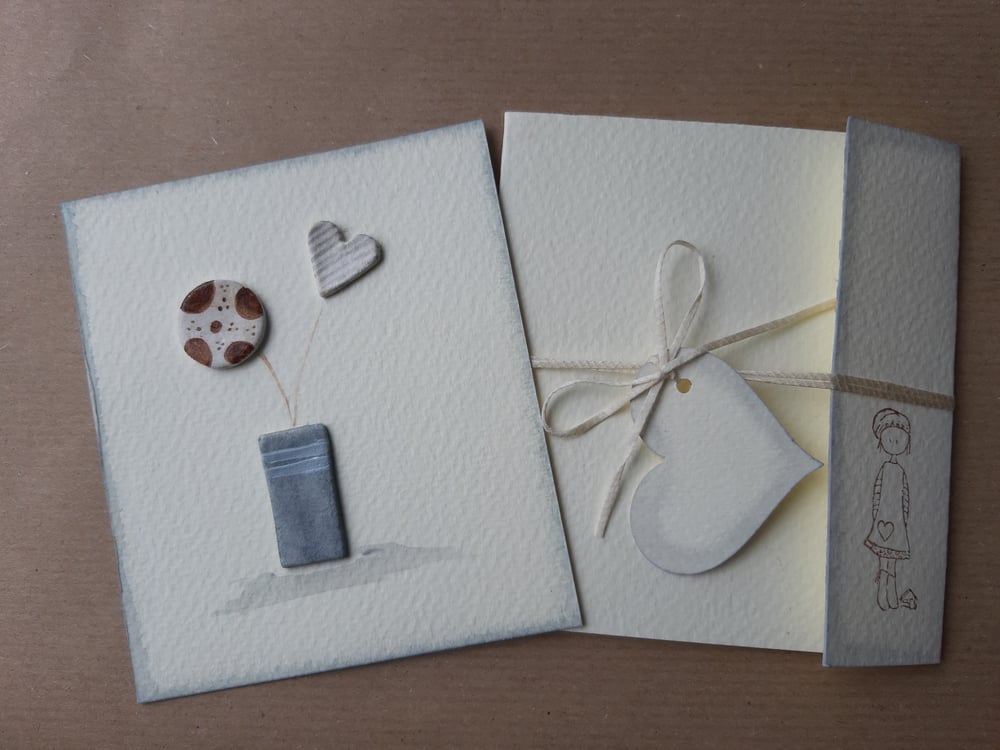 Image of Auguri con Cuore e palloncino
