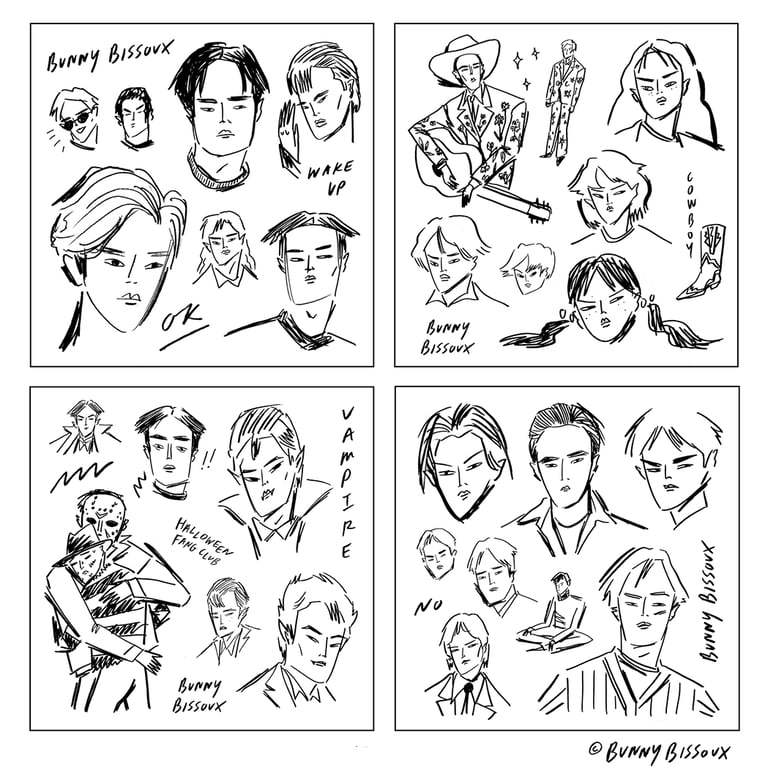 BUNNY BISSOUX STICKER SHEET 4 SET Image 3