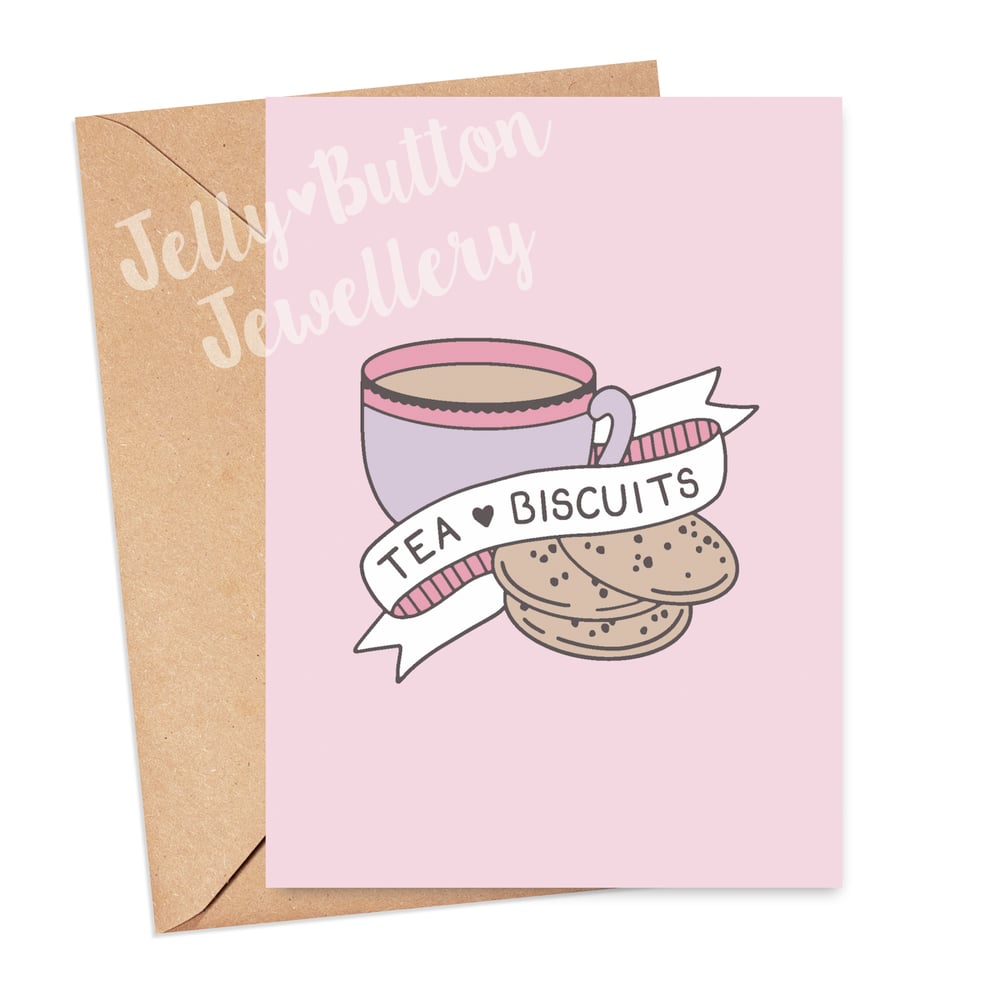 Image of Tea & Biscuits Greetings Card