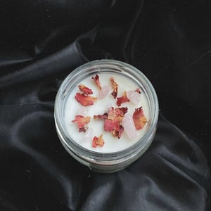Image of Rose Quartz candle by Burn in Hell Candle Co
