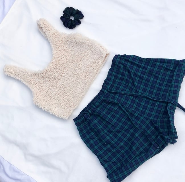 100% Brushed Cotton winceyette Soft Tartan Shorts