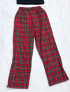 Red 100% Brushed Cotton winceyette Soft Tartan trousers