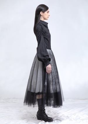 Image of Black & White Layered Tulle Skirt - PLEASE INQUIRE