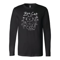 Wow "Zen Cat" Black Long Sleeve T-Shirt