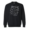 Wow "Zen Cat" Black Long Sleeve SweatShirt