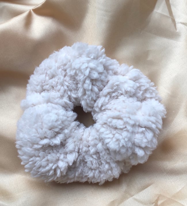 Cosy teddy scrunchies 