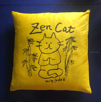 Image 2 of WOW "Zen Cat" Pillow Cover