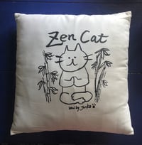 Image 4 of WOW "Zen Cat" Pillow Cover