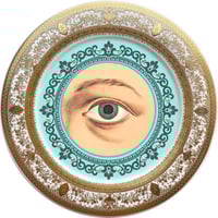 Image 1 of Lover's Eye - Light Blue - Fine China Plate - #0738