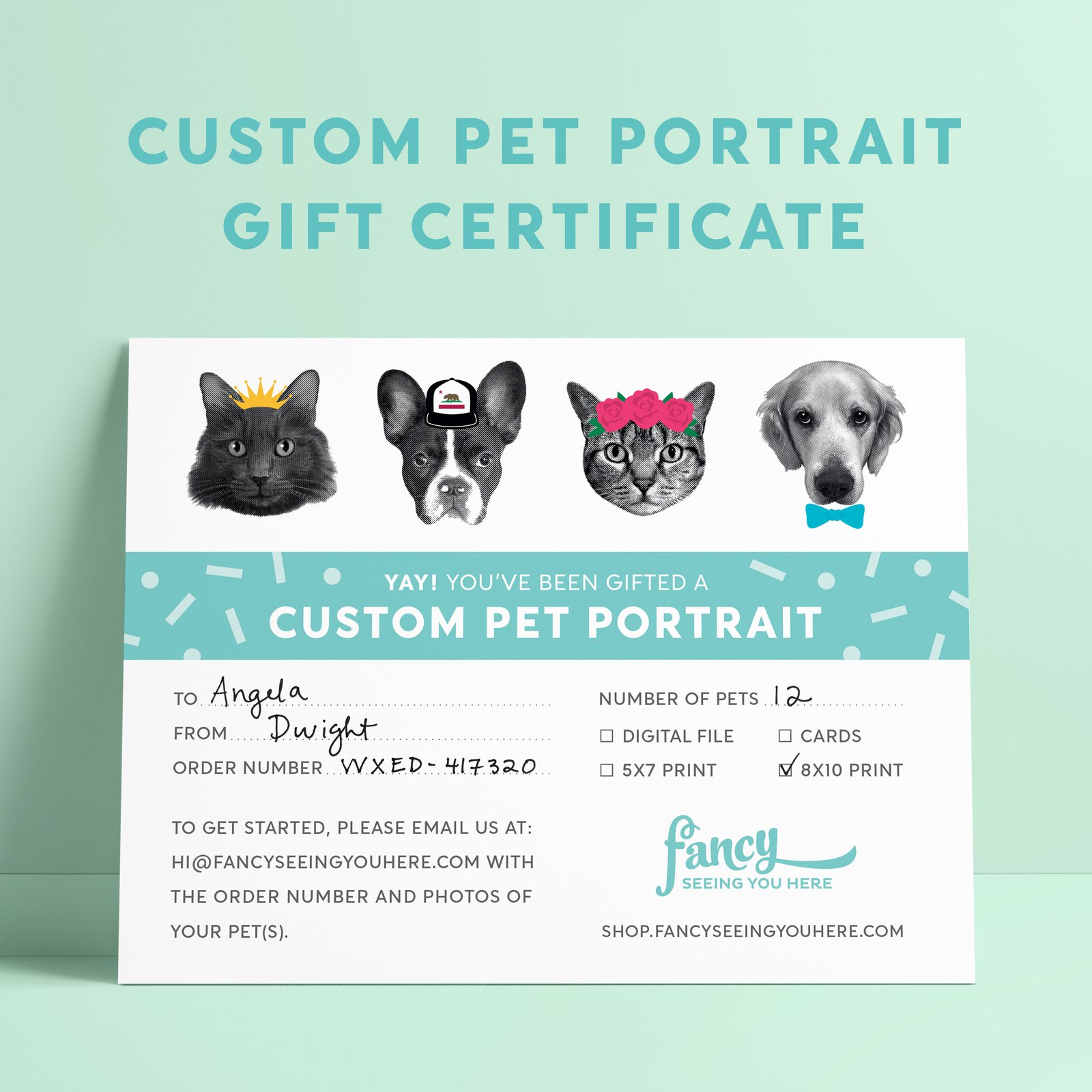 Custom pet art clearance prints