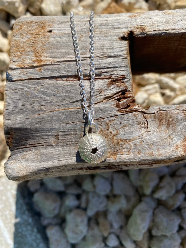 Miniature sea urchin pendant