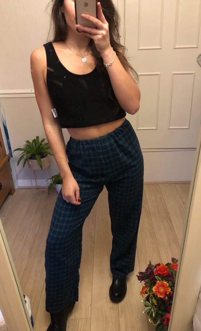 100% Brushed Cotton winceyette Soft Tartan trousers 