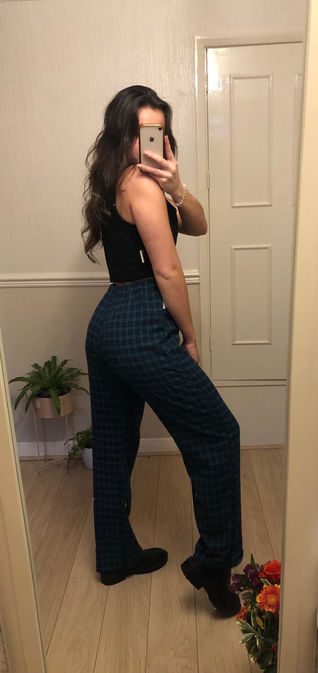 100% Brushed Cotton winceyette Soft Tartan trousers 