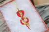 Cobra Necklace - Red & Gold