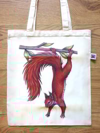 Red Squirrel Tote Bag