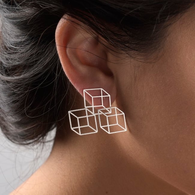 EARRING  silver  #032-27