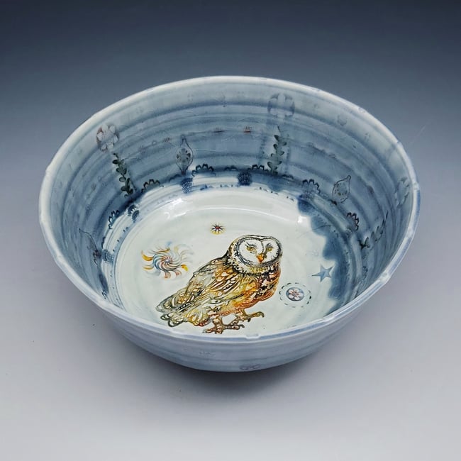 Barn Owl  Porcelain Bowl