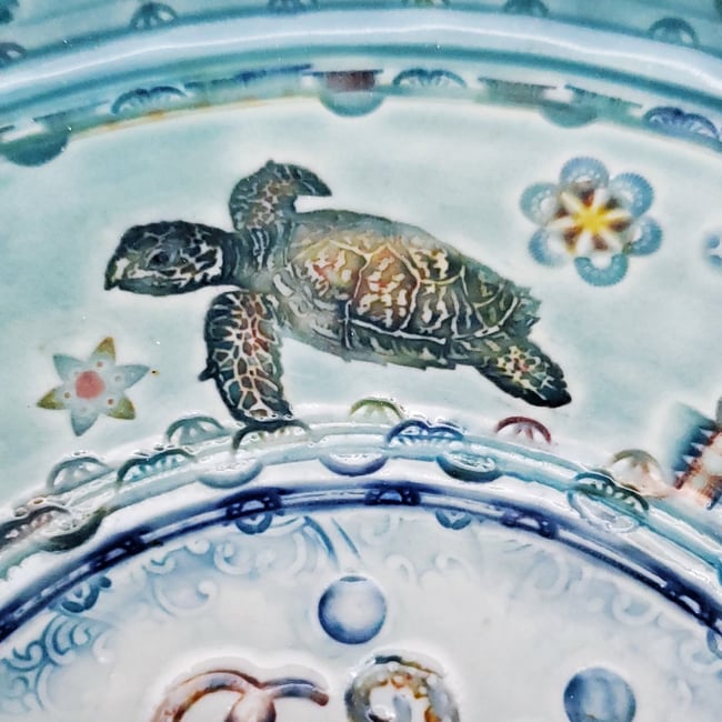 Oceanic Octopus Fluted Platter