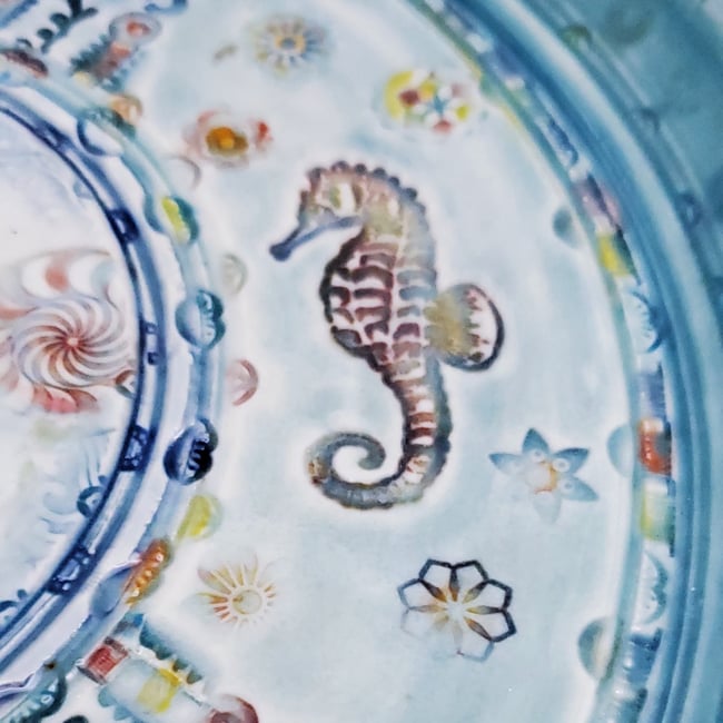 Oceanic Octopus Fluted Platter