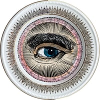 Image 1 of Lover's Eye - Engraved - Vintage French Fine Bone China - #0717