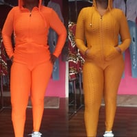 Image 1 of HONEY COMB 2PIECE SET MUSTARD OR ORANGE