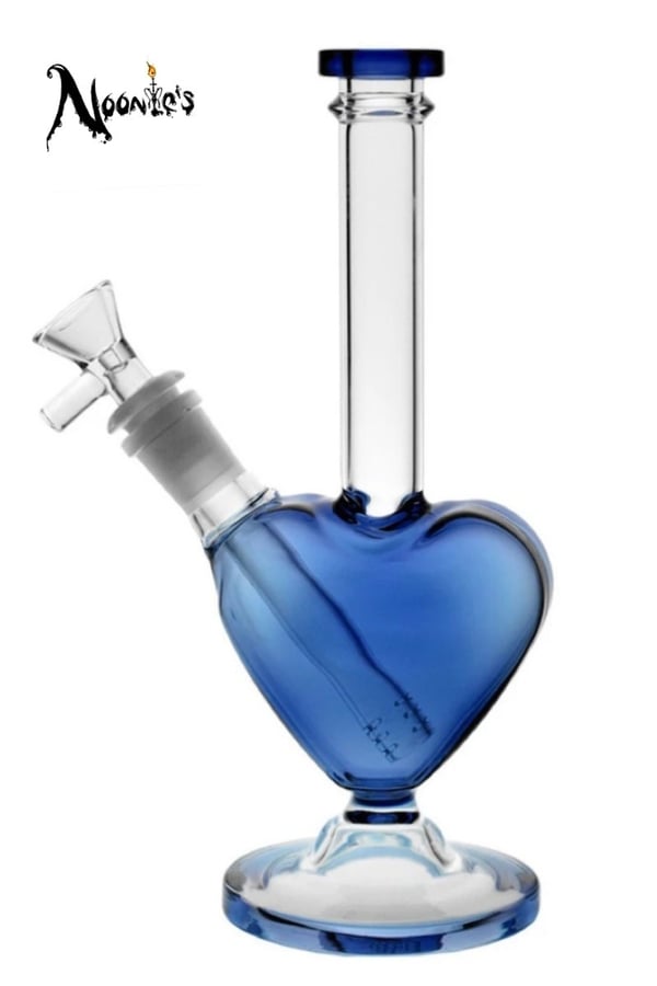 Image of Heart of glass water pipe 