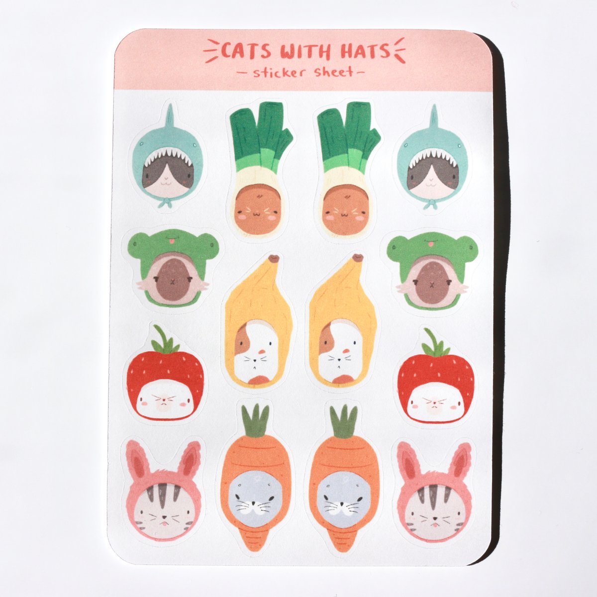 Image of Cats with Hats Sticker Sheet