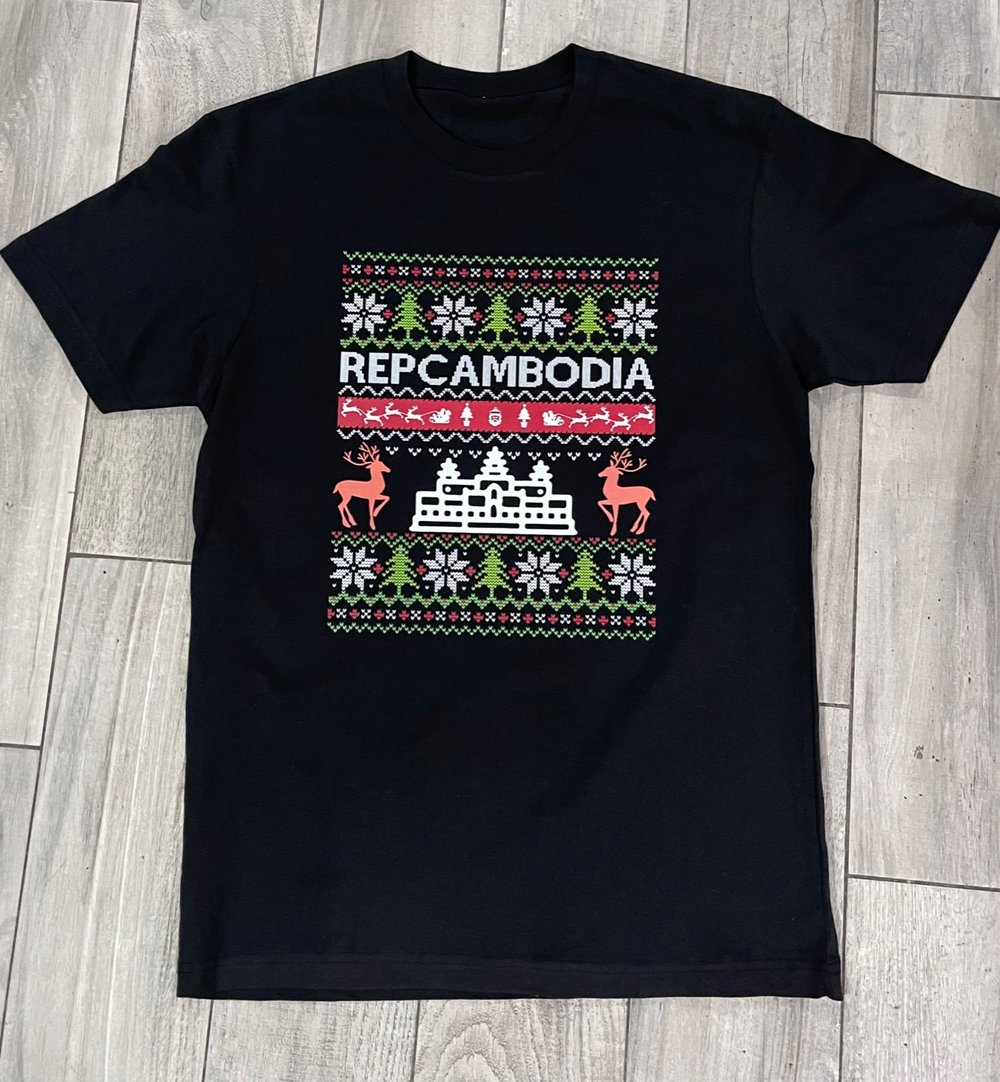 Image of RepCambodia Ugly X-mas Tee Shirt