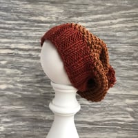 Image 3 of Knitted Beanie - Cinnamon Colors