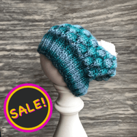 Image 1 of Knitted Beanie - Seafoam 